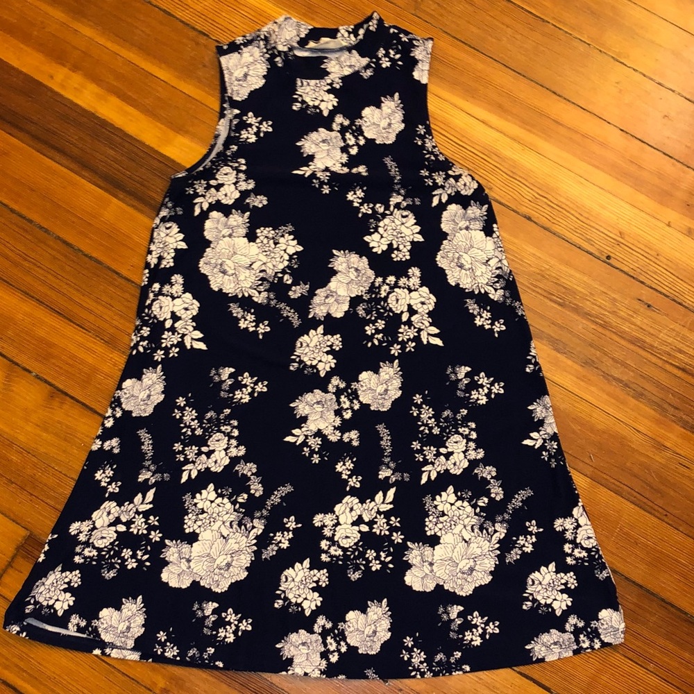 Pink Rose Navy Floral Dress